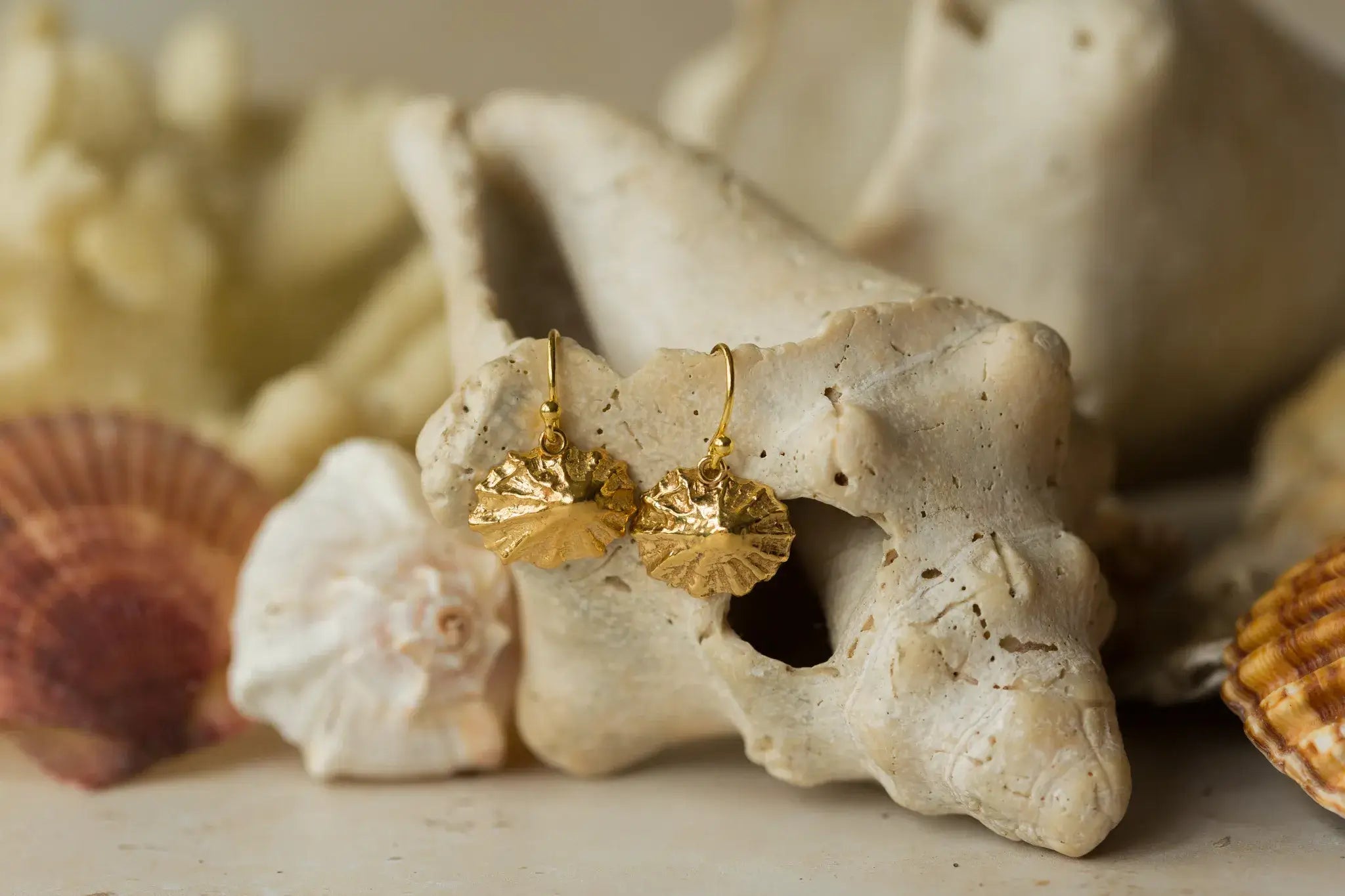 Shell Earrings in Recycled Silver & Gold Vermeil | Iris & Lolli
