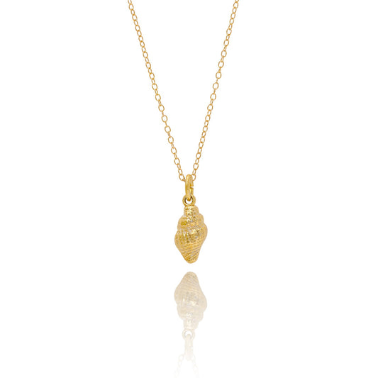 Handmade gold dainty whelk shell - Iris & Lolli