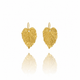 Gold Hazel Leaf Earrings