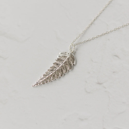 Silver Fern Leaf Necklace