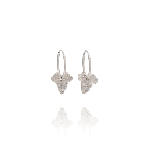 Silver Ivy Leaf Earrings