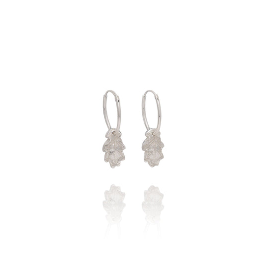 Silver Oak Leaf Earrings