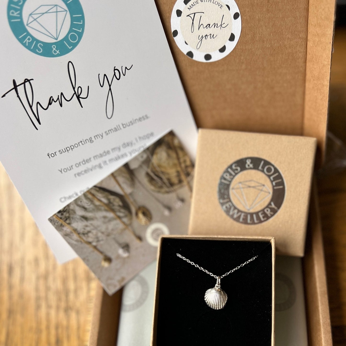 Silver Cockle Shell Necklace