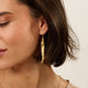 Gold Willow Leaf Earrings