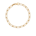 18ct gold vermeil chunky paperclip chain bracelet with lobster clasp on white background by Iris & Lolli