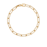 18ct gold vermeil chunky paperclip chain bracelet with lobster clasp on white background by Iris & Lolli