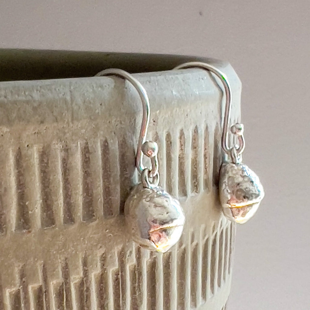 Silver Baby Acorn Earrings