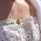 Gold Statement Ivy Leaf Necklace