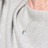 Handmade silver baby rose leaf necklace - Iris & Lolli