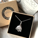 Silver Snowdrop Necklace