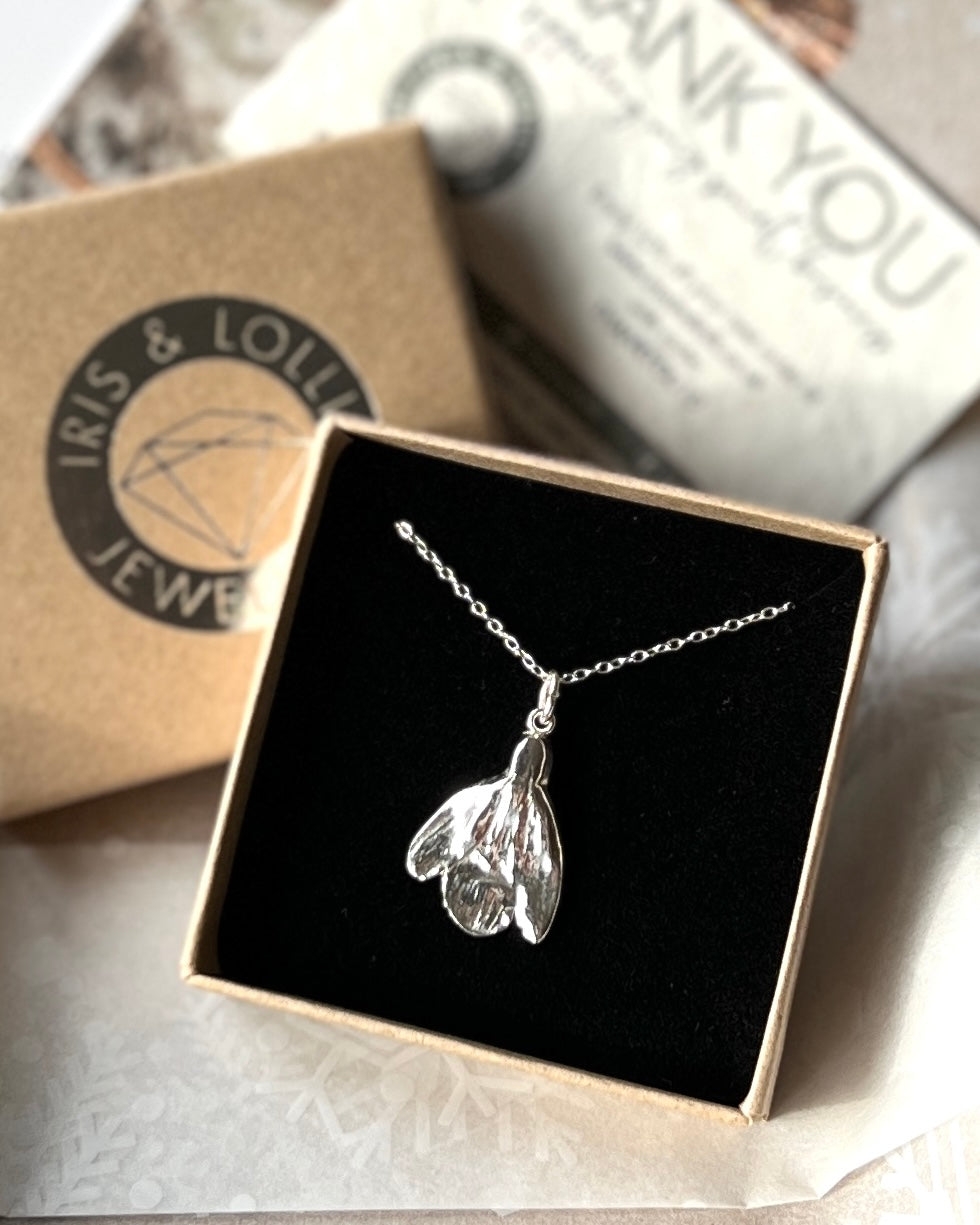 Silver Snowdrop Necklace