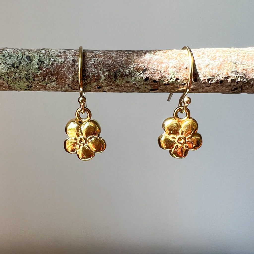 Gold Forget Me Not Earrings