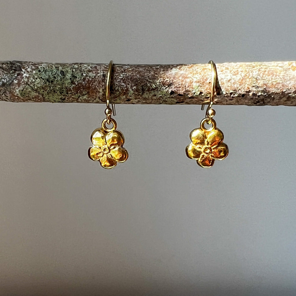 Gold Forget Me Not Earrings