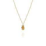 Gold Baby Oak Leaf Necklace
