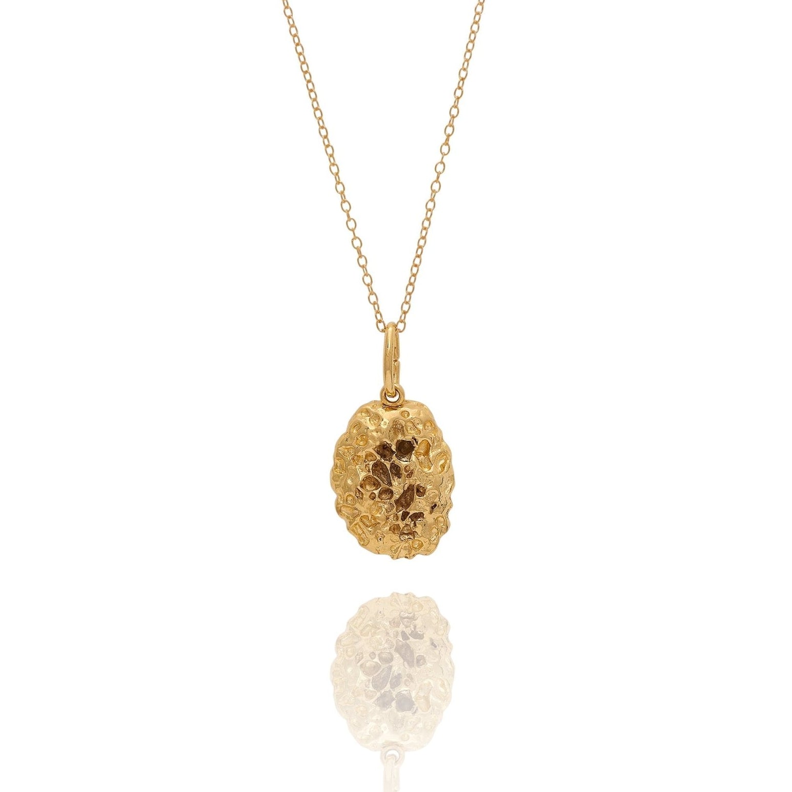 Gold Lava Necklace – handcrafted nature-inspired jewellery (2)