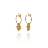Gold Baby Oak Leaf Earrings