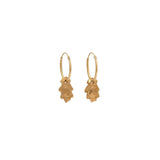 Gold Baby Oak Leaf Earrings