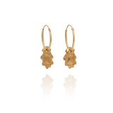 Gold Baby Oak Leaf Earrings