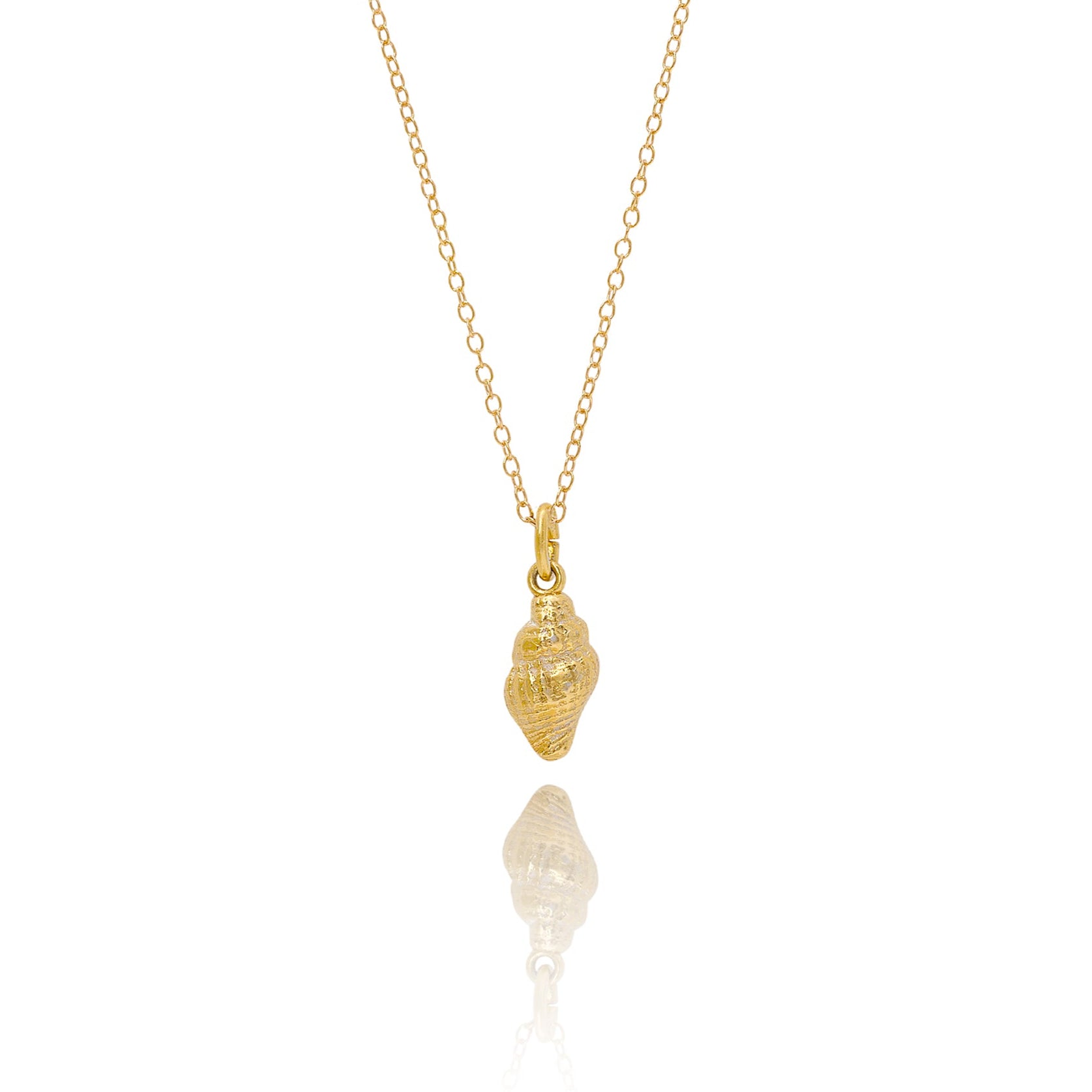 Handmade gold dainty whelk shell - Iris & Lolli