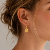 Gold Four Leaf Clover Earrings