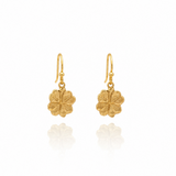 Gold Four Leaf Clover Earrings