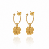 Gold Four Leaf Clover Earrings