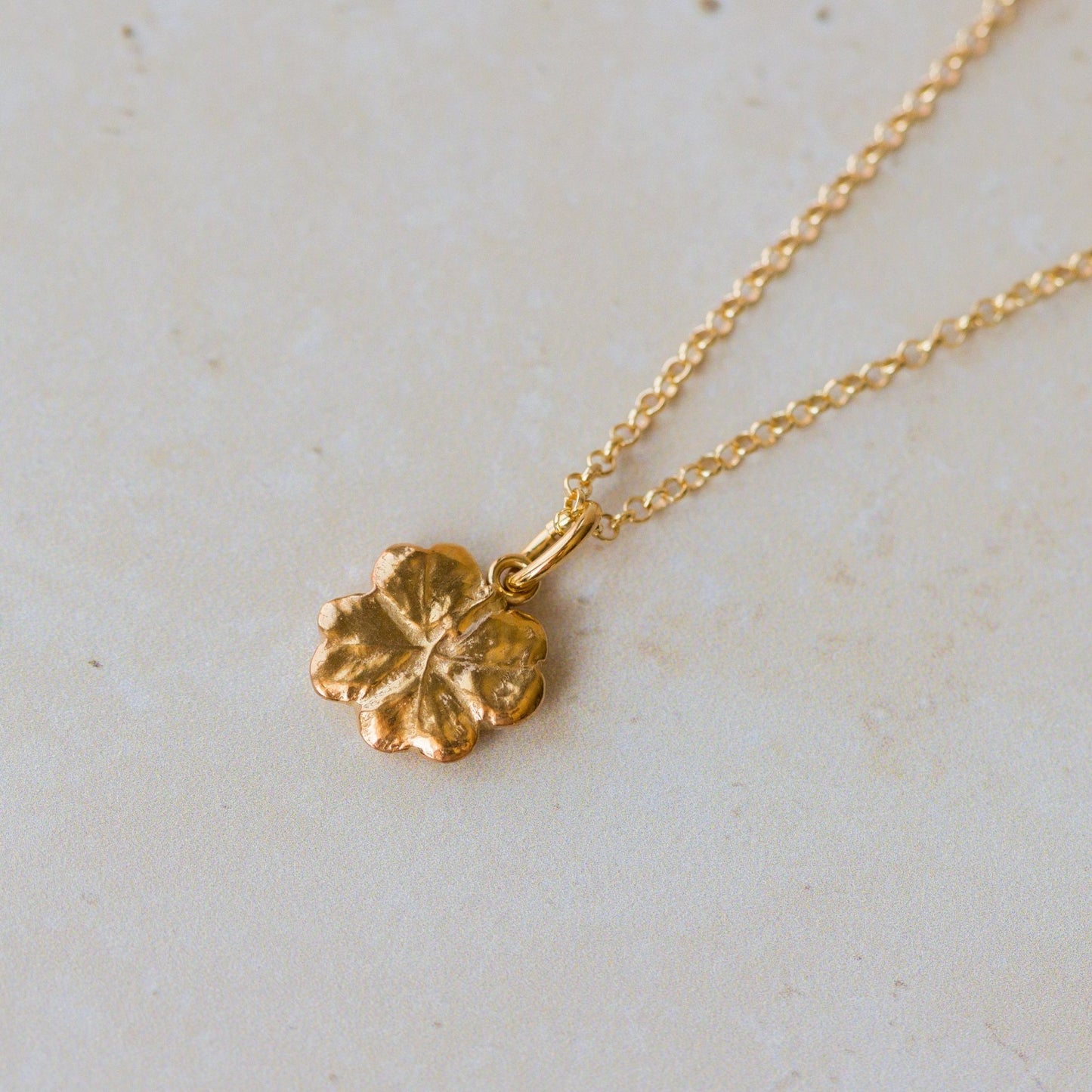 Gold Four Leaf Clover Necklace