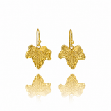 Gold Ivy Leaf Earrings