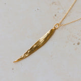Gold Willow Leaf Necklace