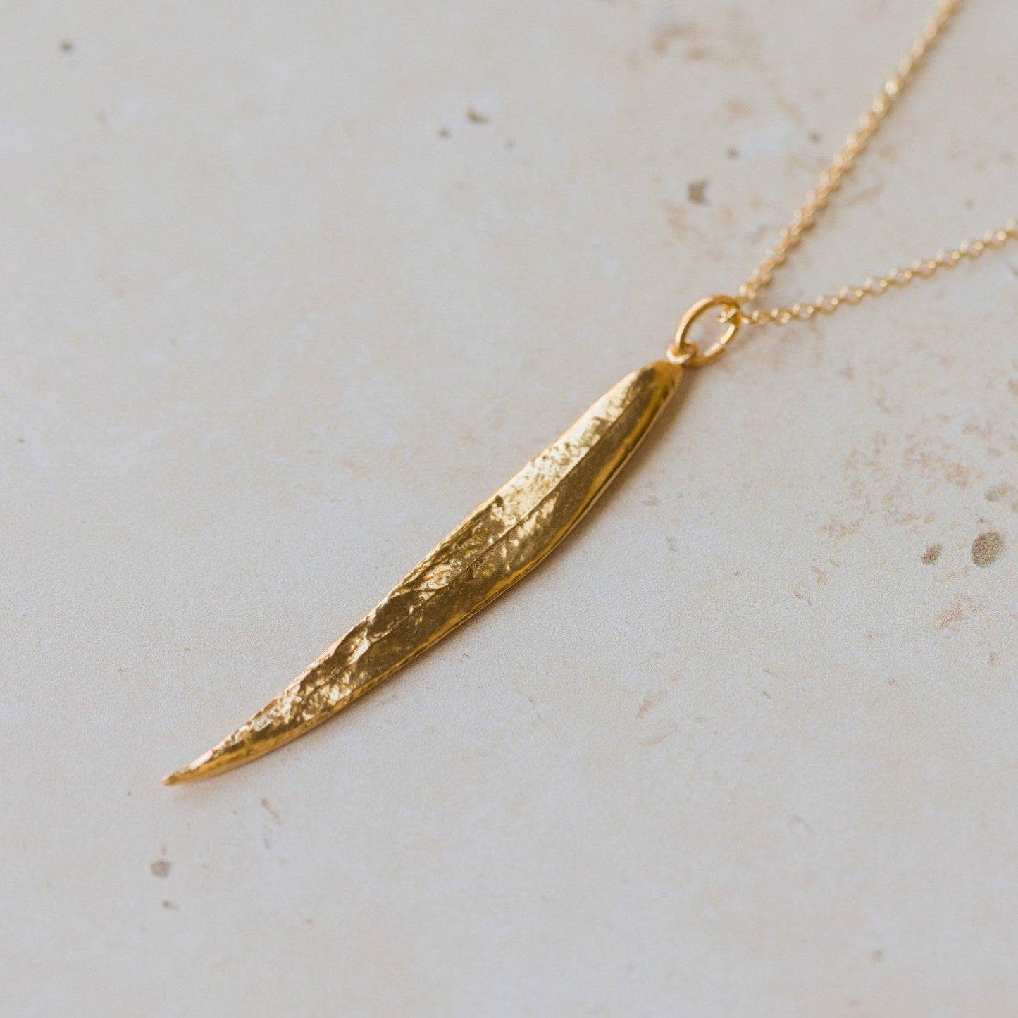 Gold Willow Leaf Necklace