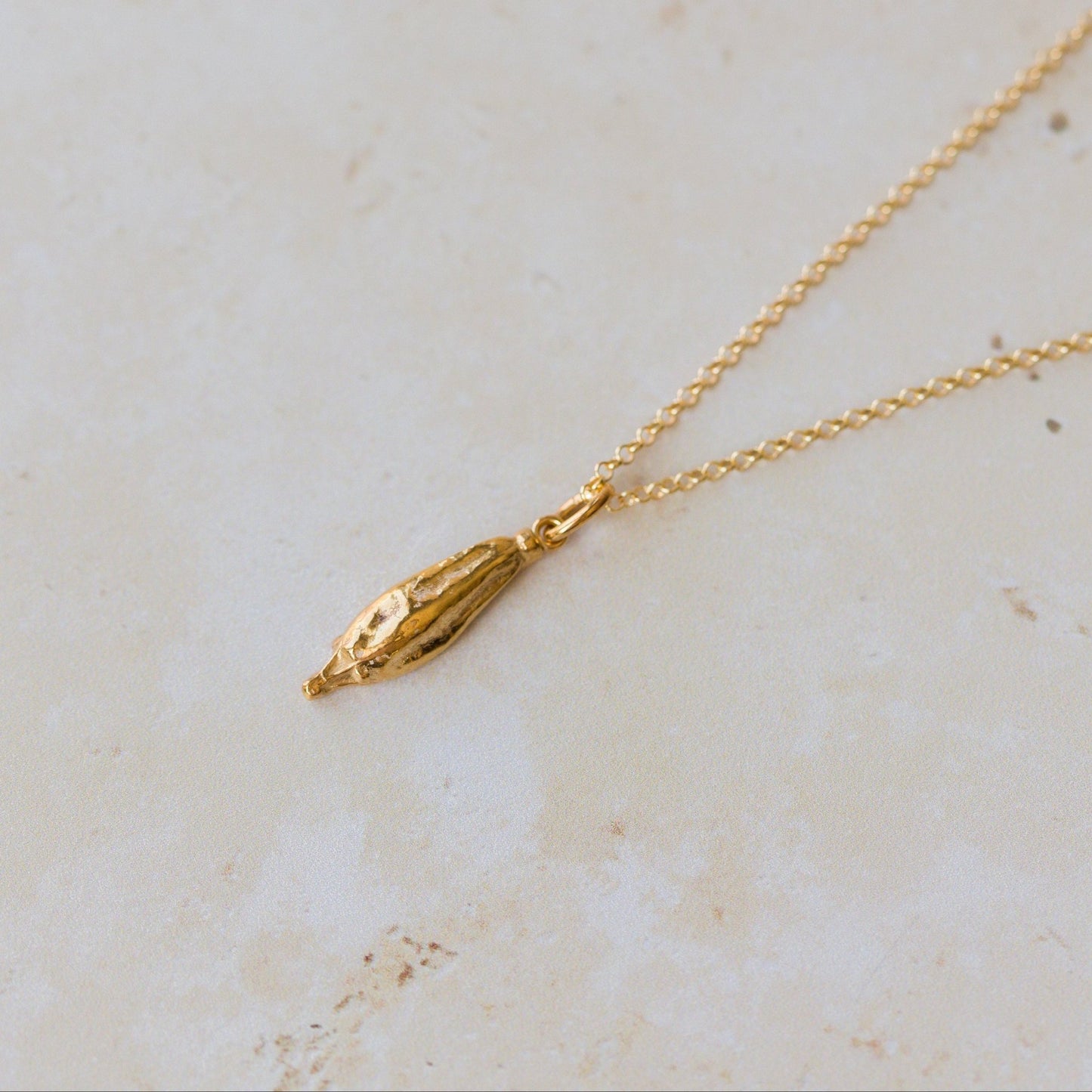 Gold Welsh Poppy Necklace