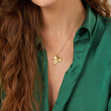 Gold Statement Ivy Leaf Necklace