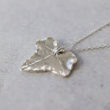 Silver Statement Ivy Leaf Necklace