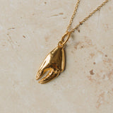 Gold Crab Claw Necklace