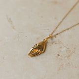 Gold Crab Claw Necklace
