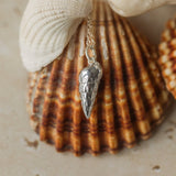 Silver Auger Shell Necklace