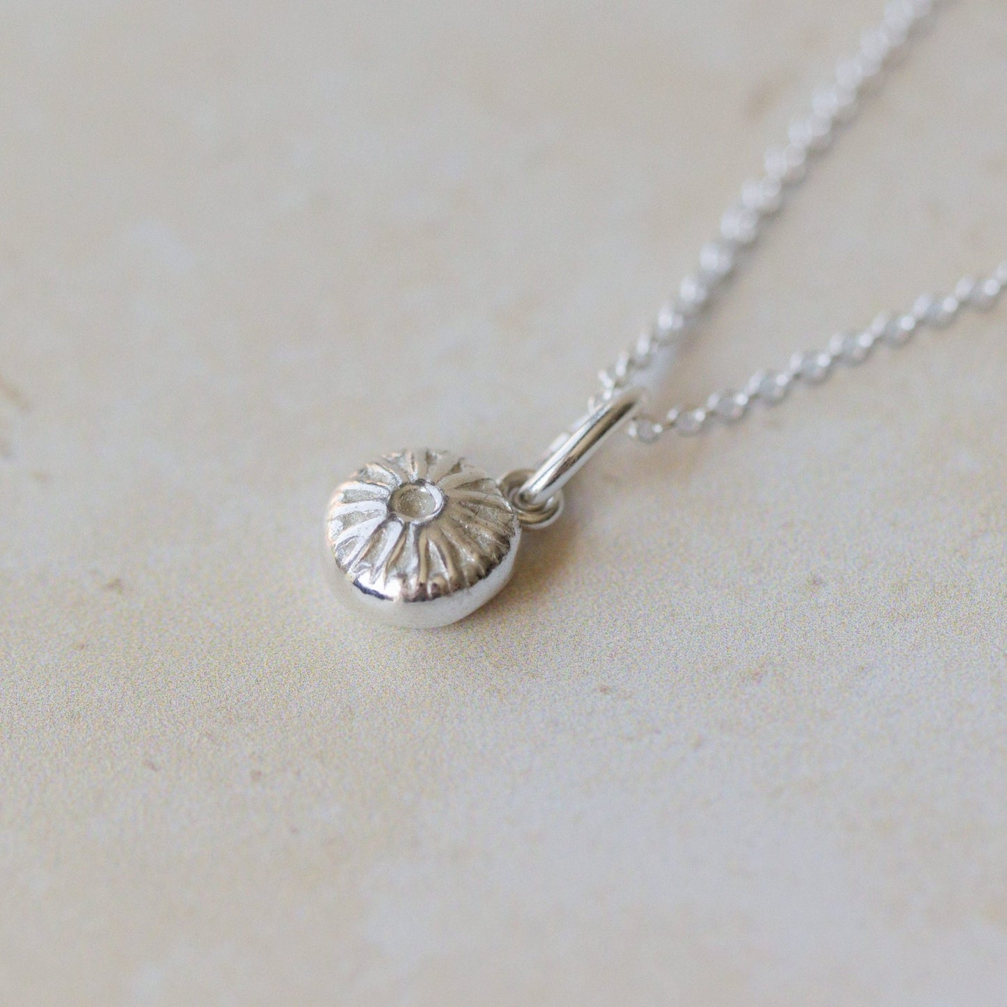 Silver Corn Poppy Crown Necklace