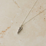 Silver Auger Shell Necklace