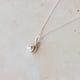 Silver Corn Poppy Necklace