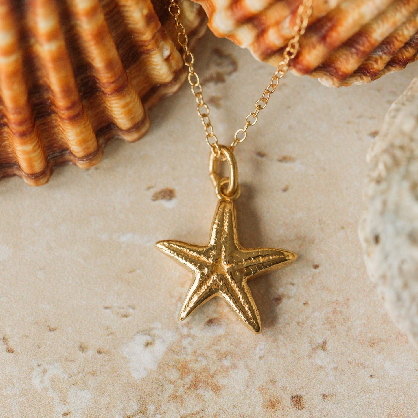 Gold Starfish Necklace