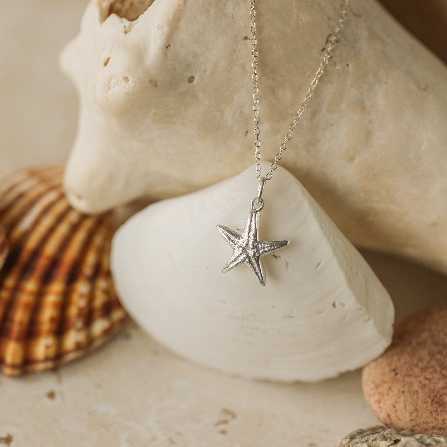 Silver Starfish Necklace