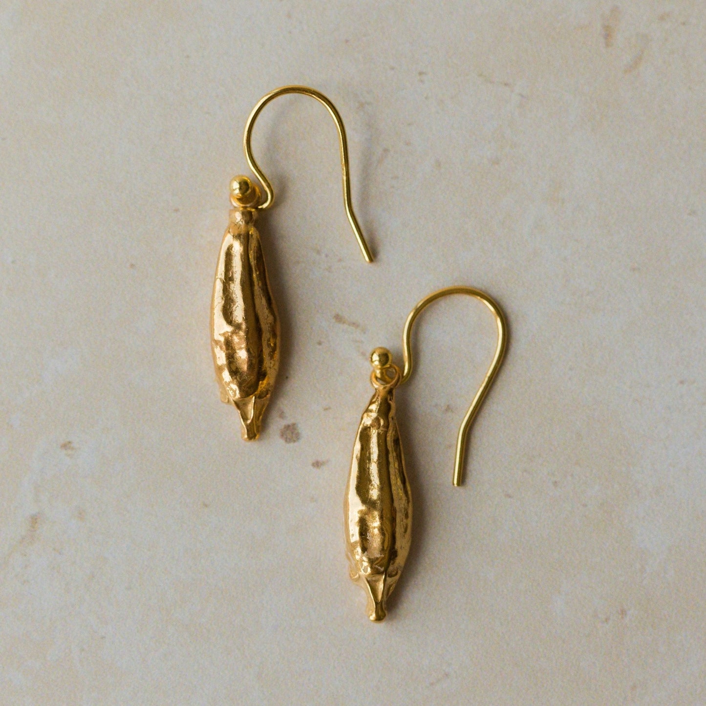 Gold Welsh Poppy Earrings