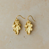 Gold Oak Leaf Earrings