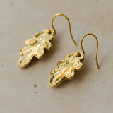 Gold Oak Leaf Earrings