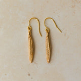 Gold Rosemary Leaf Earrings