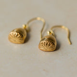 Gold Corn Poppy Earrings