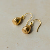 Gold Corn Poppy Earrings