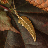 Gold Fern Leaf Necklace