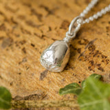 Silver Corn Poppy Necklace