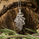 Midi Silver Oak Leaf Necklace